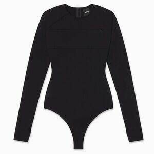 KHY Long Sleeve Bodysuit Black Size L nwot